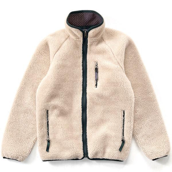 1997 Patagonia Made In The U.S.A. Retro Pile Cardigan, Natural (S)