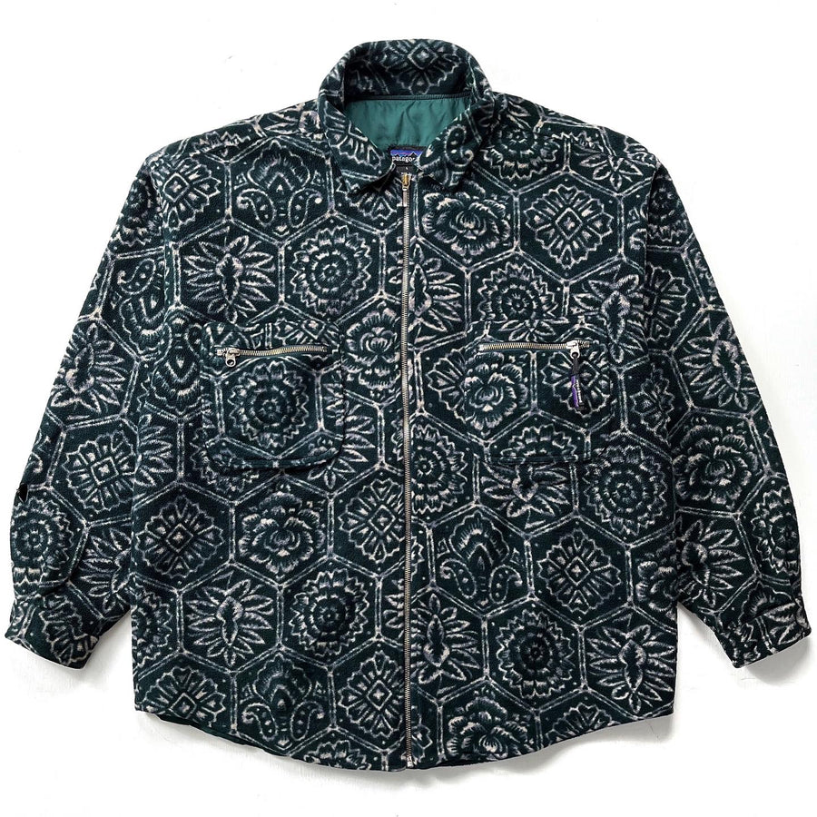 1995 Patagonia Synchilla Overshirt, Nepali Hexagon (XL) *Flaws*