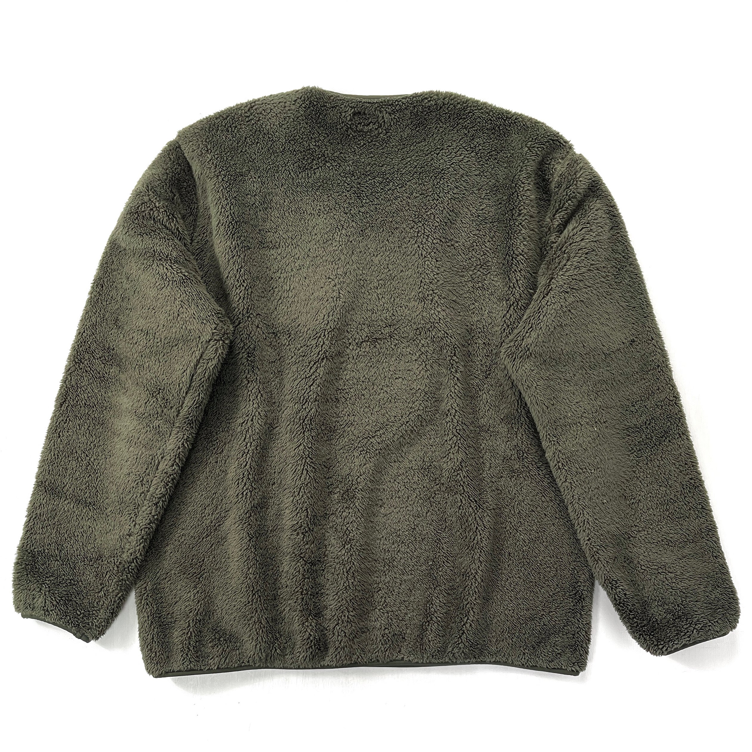 2019 Uniqlo X Engineered Garments High-Pile Fleece Pullover, Dark Olive (L)