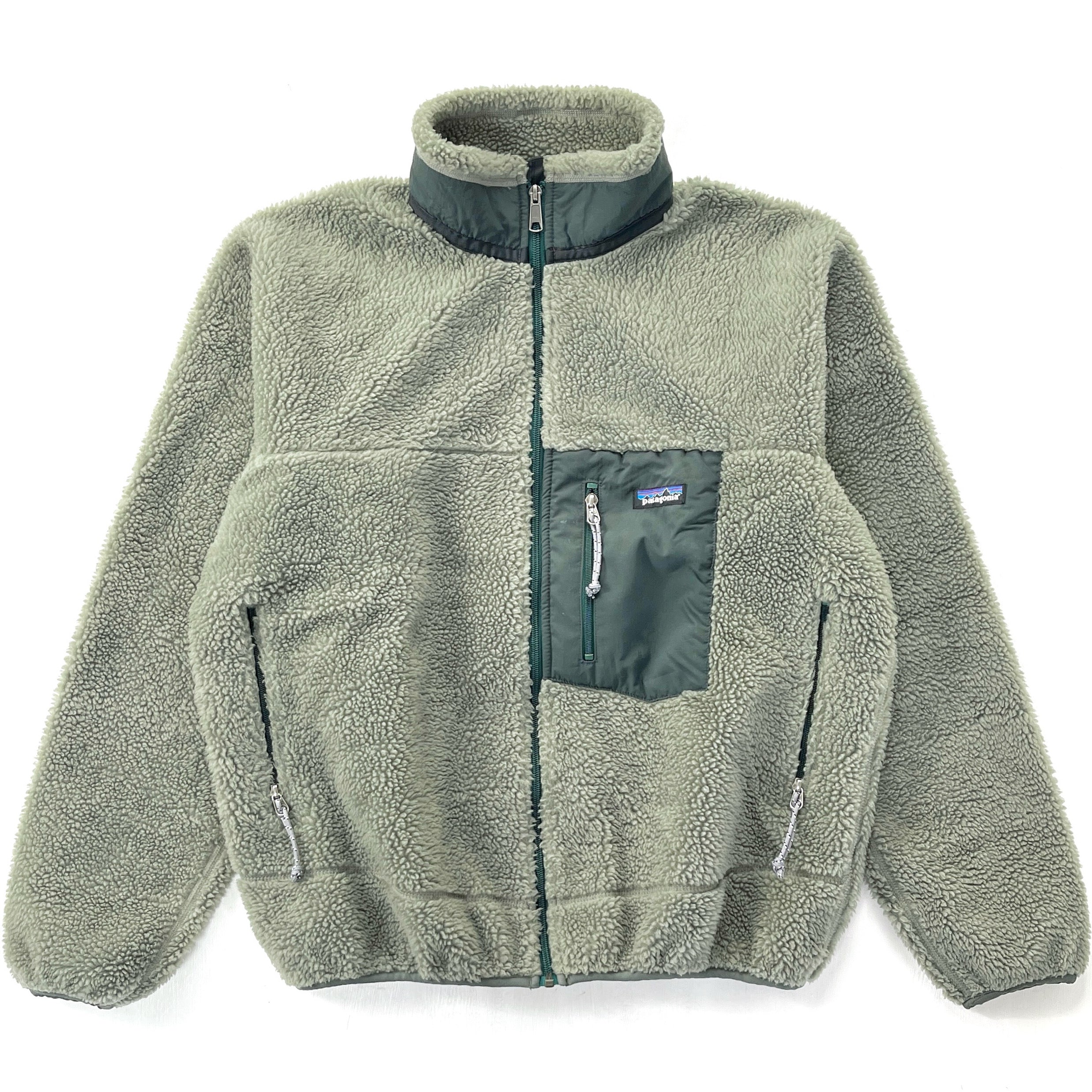 2001 Patagonia Made In The U.S.A. Classic Retro-X Fleece Jacket, Eucalyptus (L)