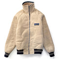 1982 Patagonia Full-Zip Pile Jacket, Light Tan & Navy (XS)