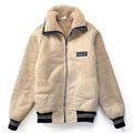 1982 Patagonia Full-Zip Pile Jacket, Light Tan & Navy (XS)