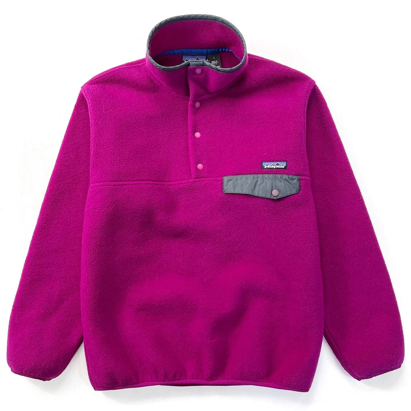 1999 Patagonia Made In The U.S.A. Synchilla Snap-T, Raspberry (S)