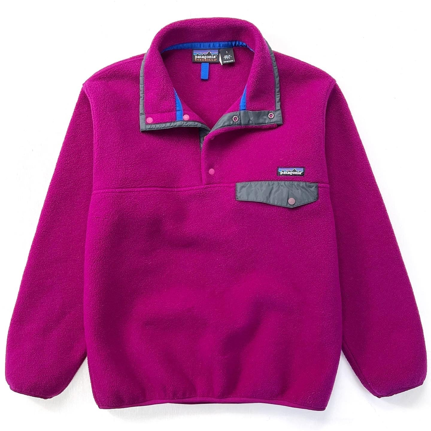 1999 Patagonia Made In The U.S.A. Synchilla Snap-T, Raspberry (S)