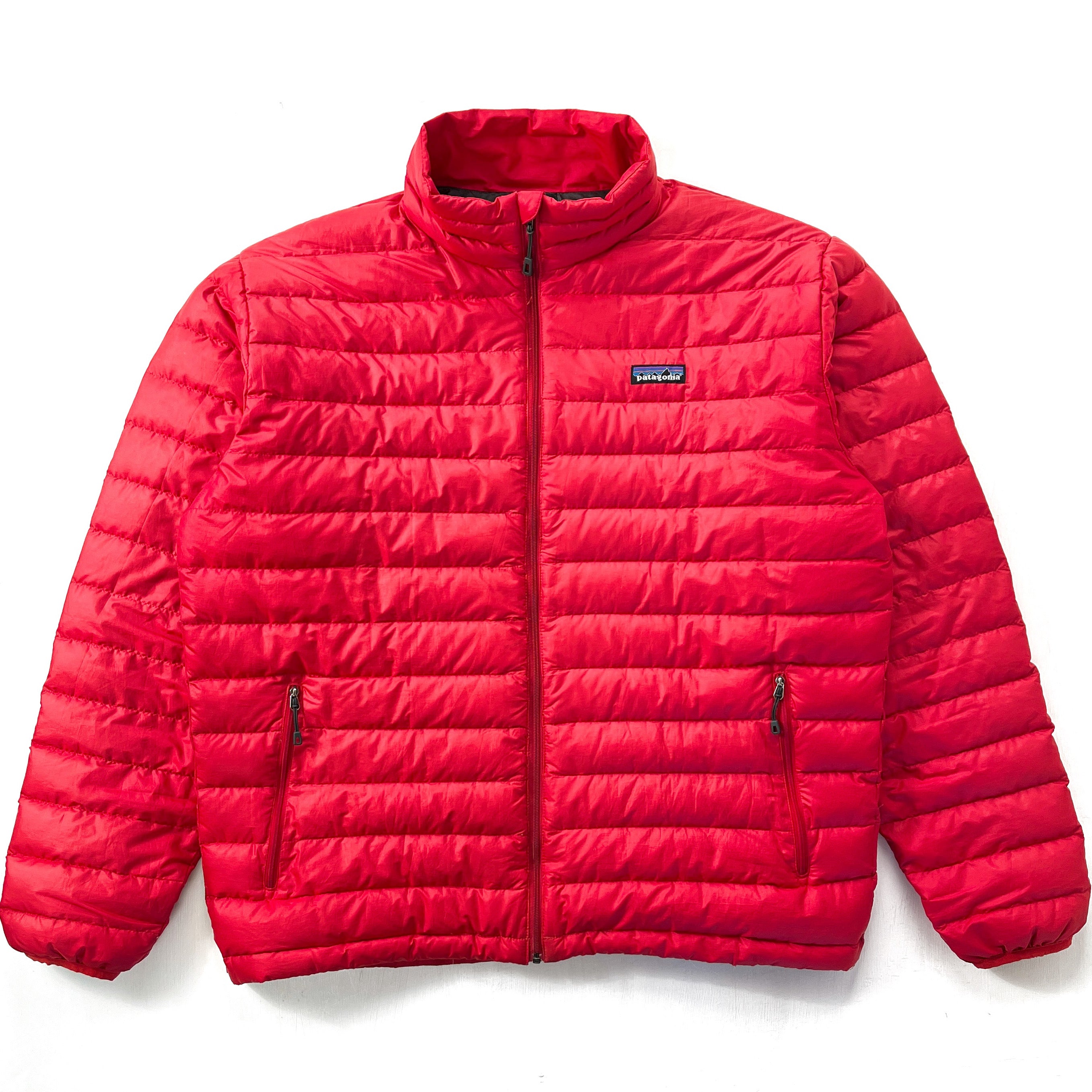 2012 Patagonia Mens Full-Zip Lightweight Down Sweater, Classic Red (L)