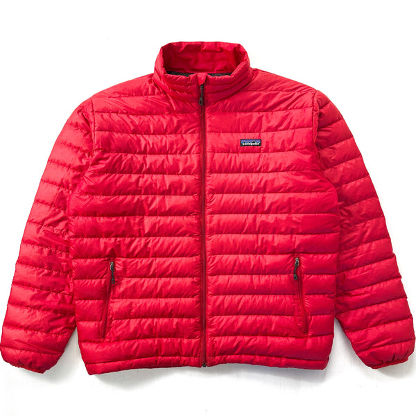 2012 Patagonia Mens Full-Zip Lightweight Down Sweater, Classic Red (L)