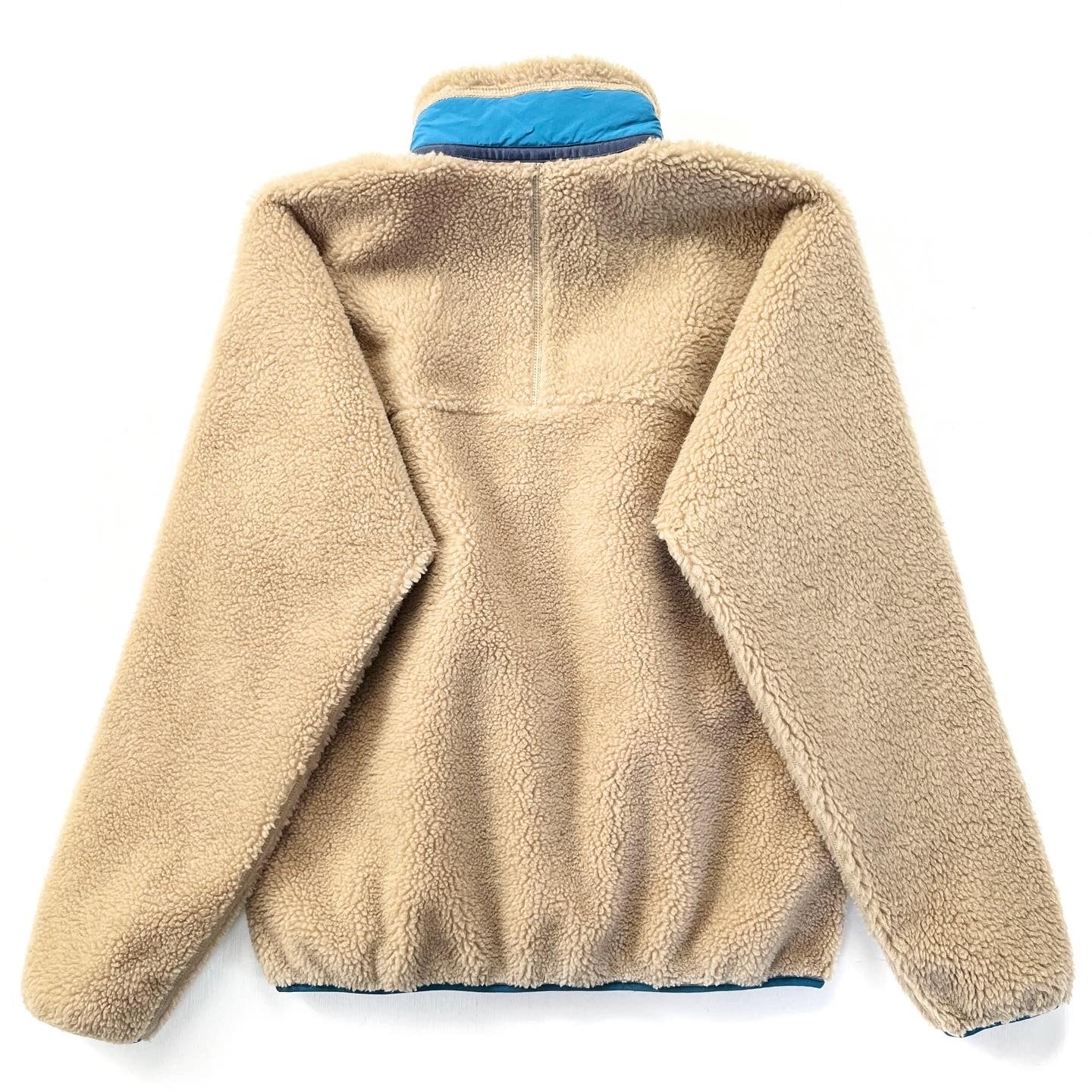 2015 Patagonia Classic Retro-X Fleece Jacket, Ash Tan & Blue (S)
