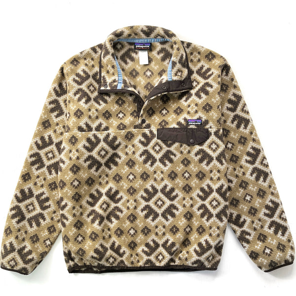 2013 Patagonia Printed Synchilla Snap-T Pullover, Aurora: Retro Khaki (S)