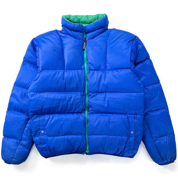 1989 Patagonia Hi-Loft Ripstop Goose Down Jacket, Electric Blue (M)