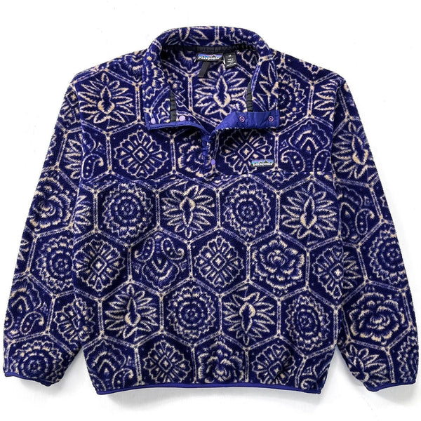 1995 Patagonia Printed Synchilla Snap-T, Nepali Hexagon (M)