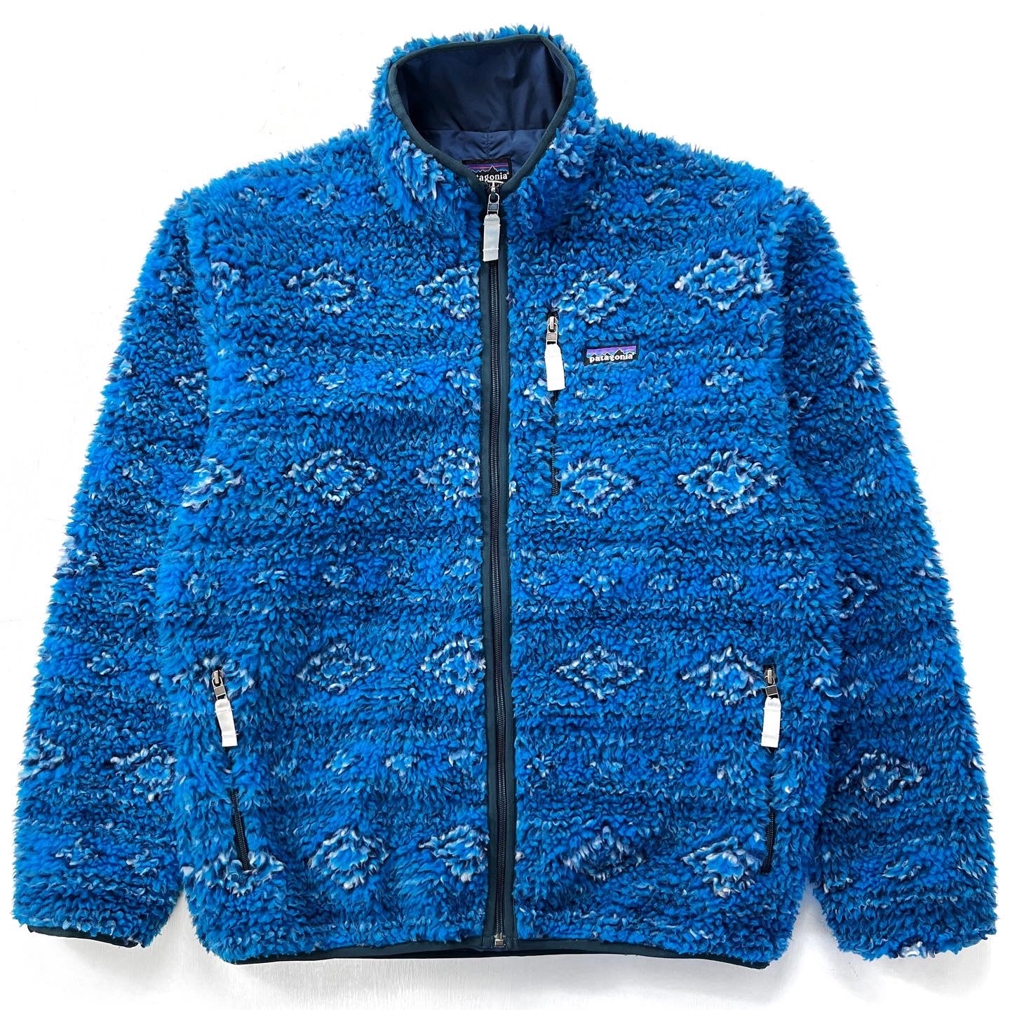 2012 Patagonia Classic Retro-X Cardigan, Choolie: Bandana Blue (L