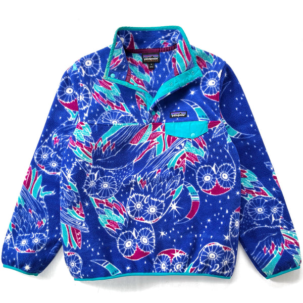 2016 Patagonia Womens Printed Synchilla Snap-T, Harvest Moon Owl (M)