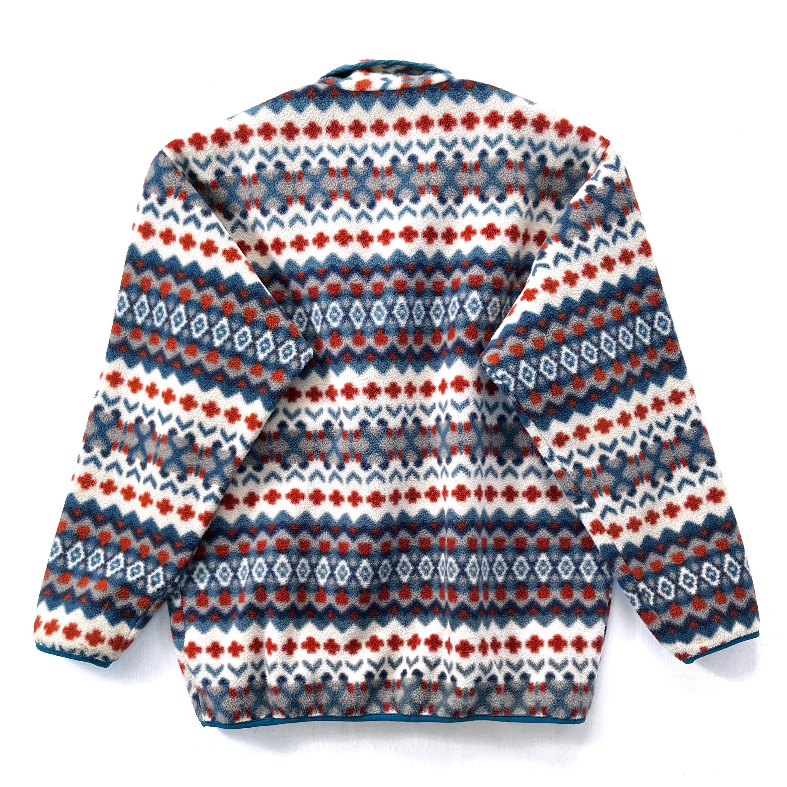 2015 Patagonia Printed Synchilla Snap-T, Cliff: Underwater Blue (L)