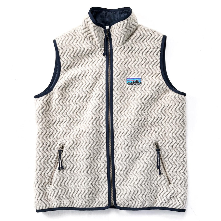 2018 Patagonia Womens Woolie Fleece Reversible Vest, Oatmeal (L)