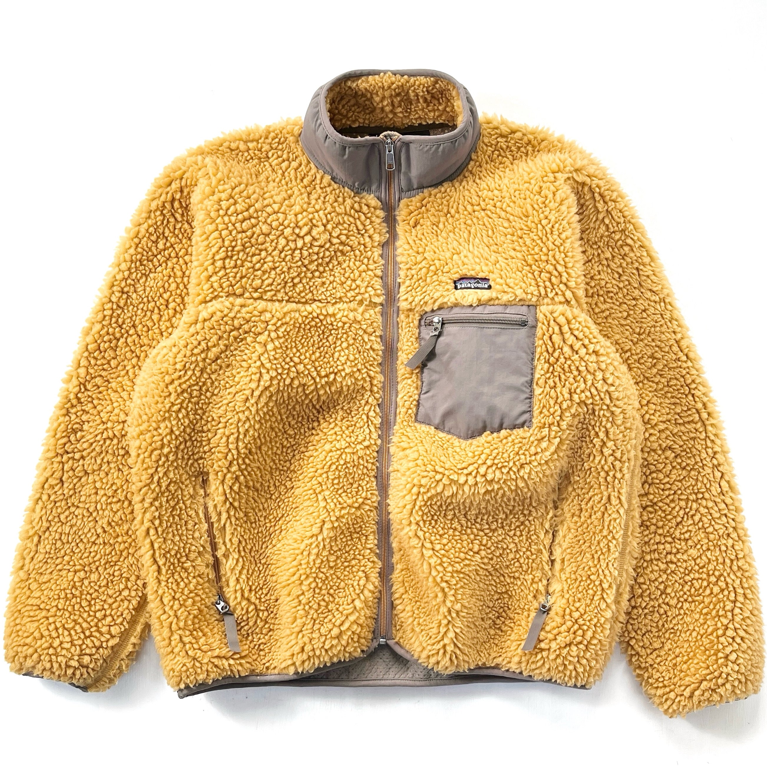 2003 Patagonia Made In The U.S.A. Classic Retro Cardigan, Tequila Gold (L)