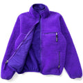 1991 Patagonia Made In The U.S.A. Retro Pile Cardigan, Purple (S)
