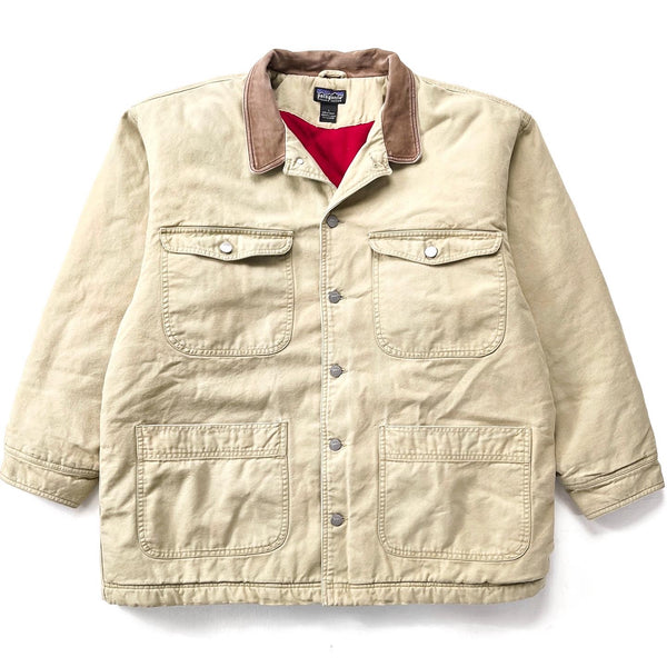 1991 Patagonia Fleece-Lined Organic Cotton Canvas Chore Coat (XL)
