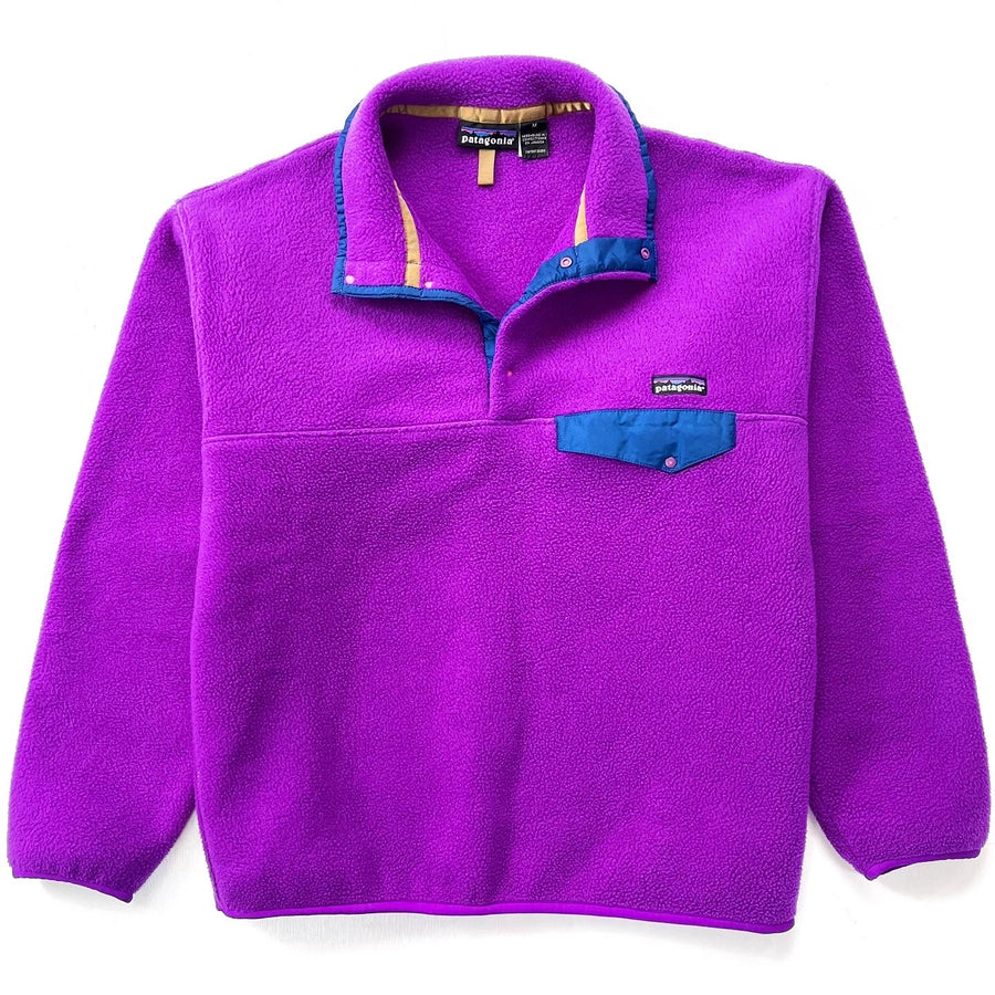 1992 Patagonia Synchilla Snap-T, Bright Purple & Cobalt (M)