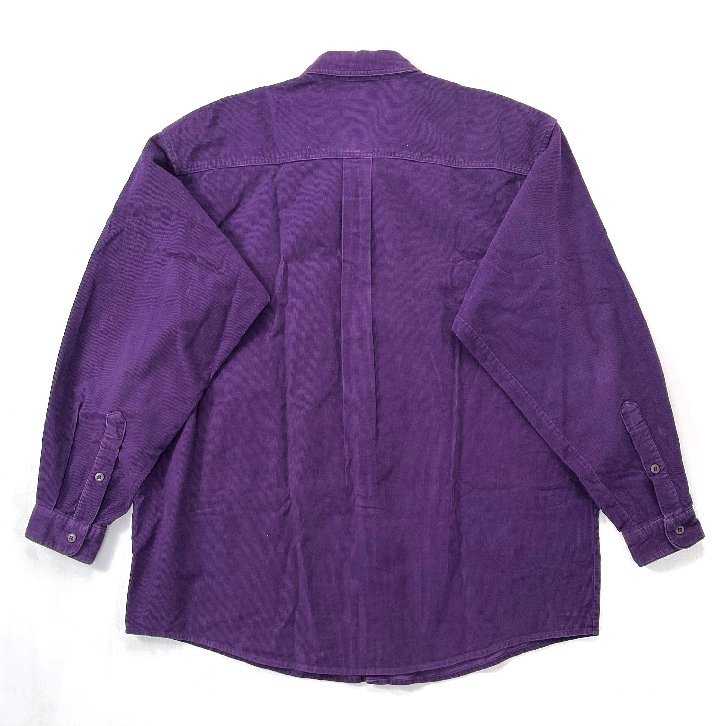 1995 Patagonia Cotton Corduroy Button-Down Shirt, Eggplant (L)