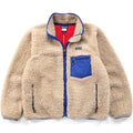 2004 Patagonia “Deep Pile” Classic Retro Cardigan, Natural & Fire (L)