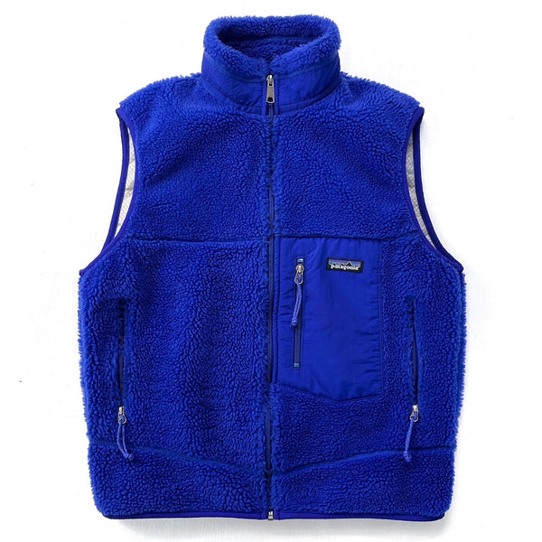 2000 Patagonia Made In The U.S.A. Retro-X Fleece Vest, New Cobalt (M)