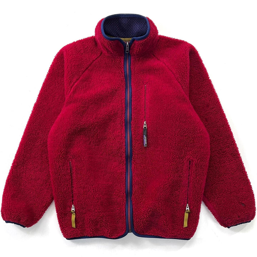 1997 Patagonia Made In The U.S.A. Retro Pile Cardigan, Cranberry (L)