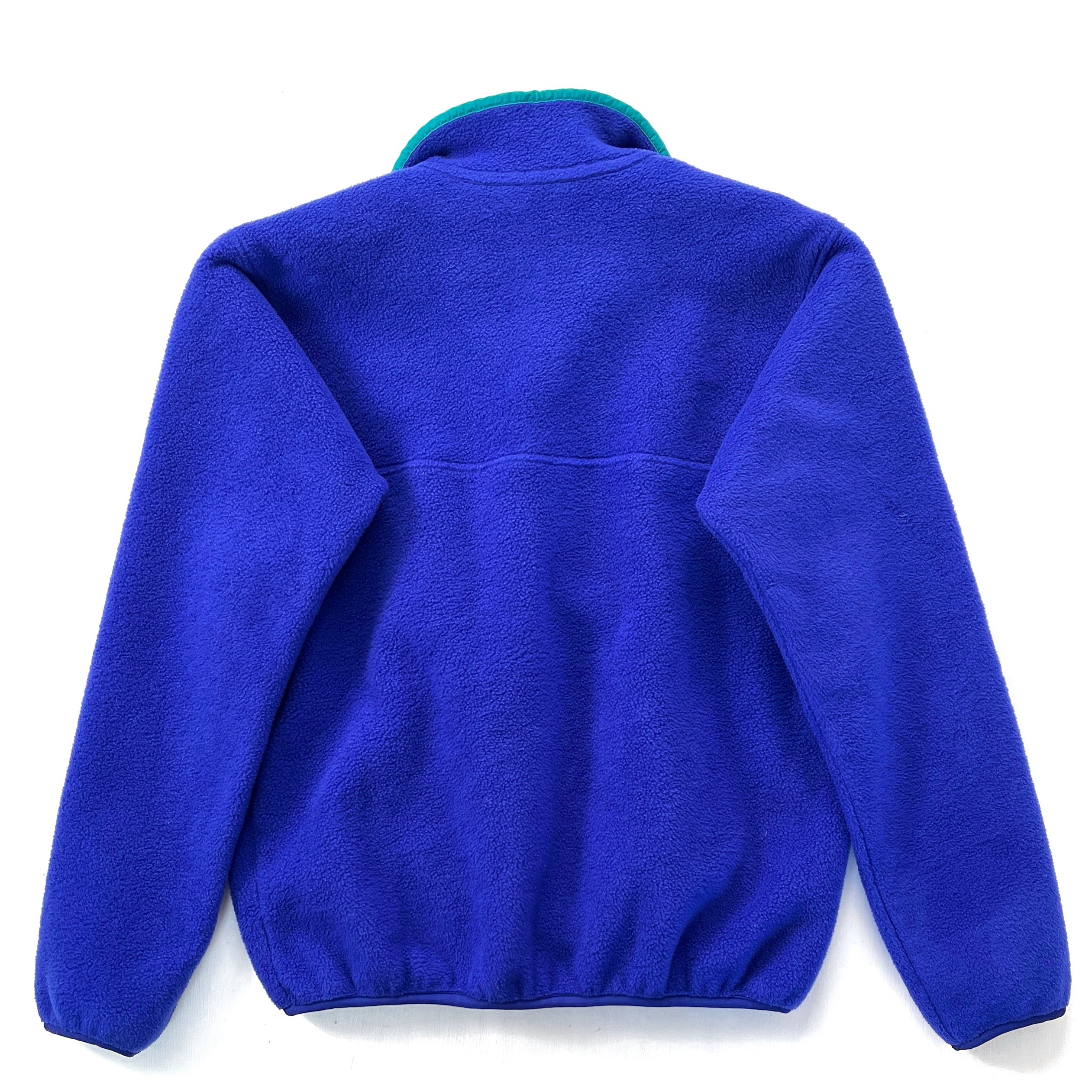 1988 Patagonia Made In The U.S.A. Synchilla Snap-T, Electric Blue & Surf (M)