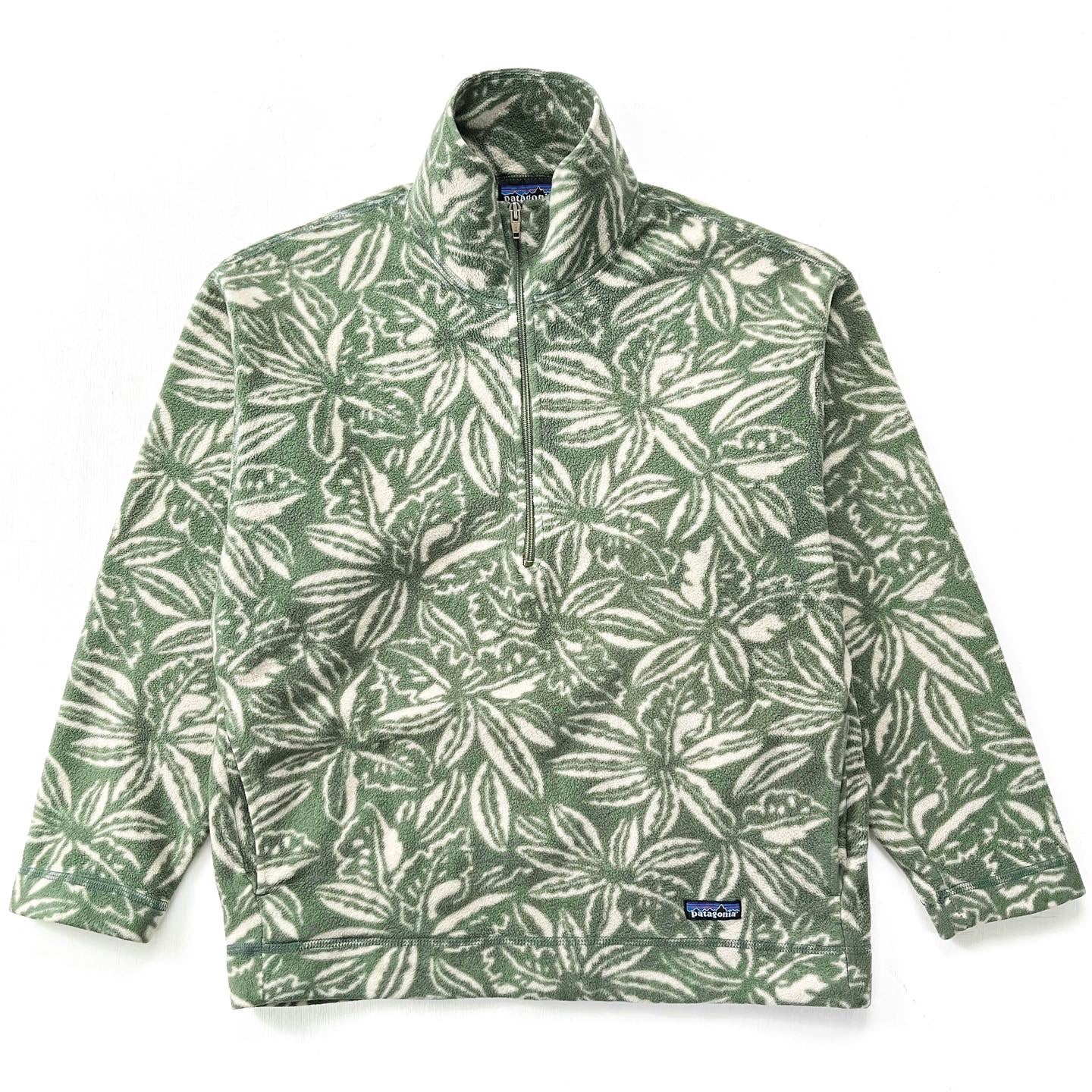 1995 Patagonia Printed Synchilla Sweater Tropical Green S 1995-patagonia-printed-synchilla-sweater-tropical-green-s