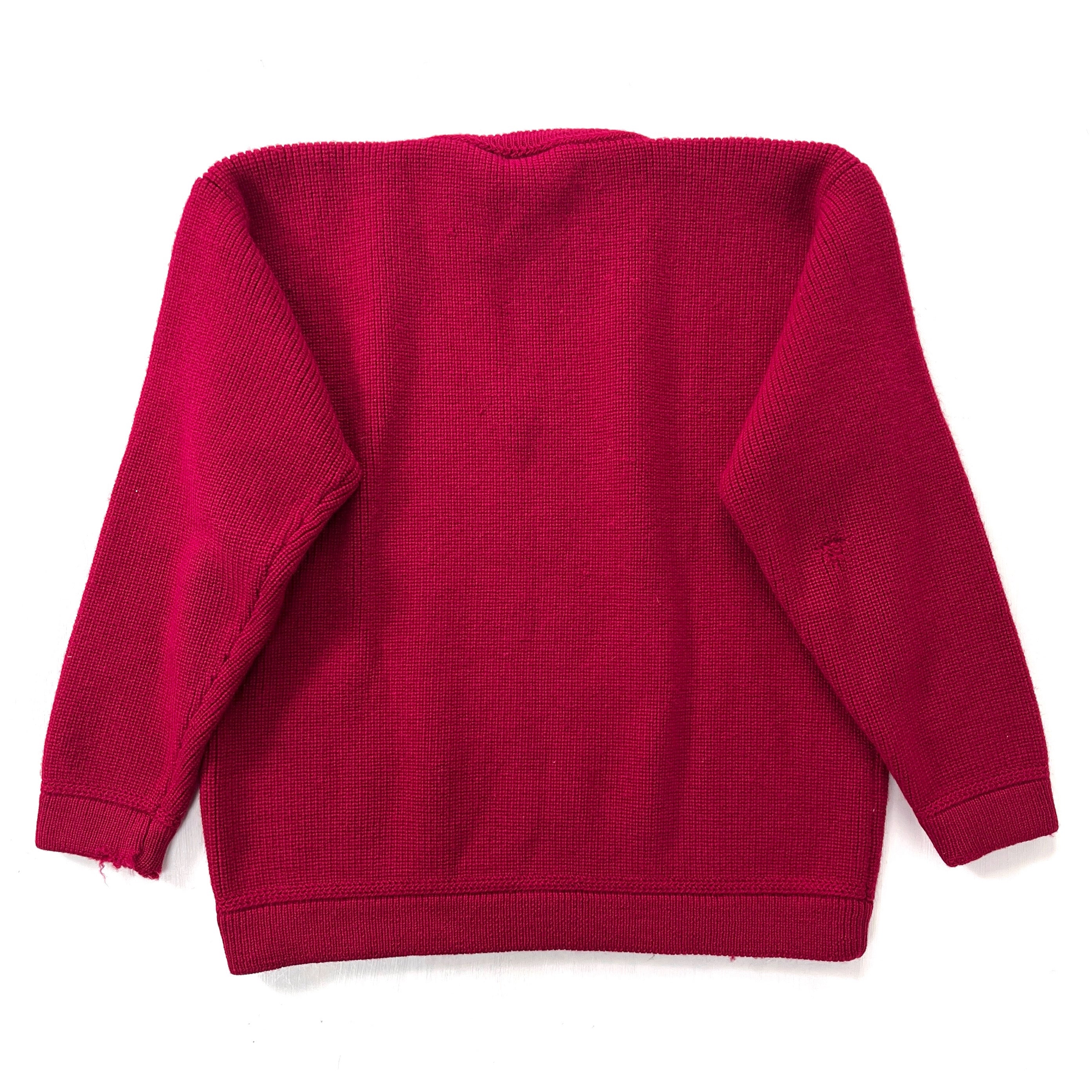 1990 Patagonia Chamonix Heavy Wool Guide Sweater, Ruby Red (M/L)