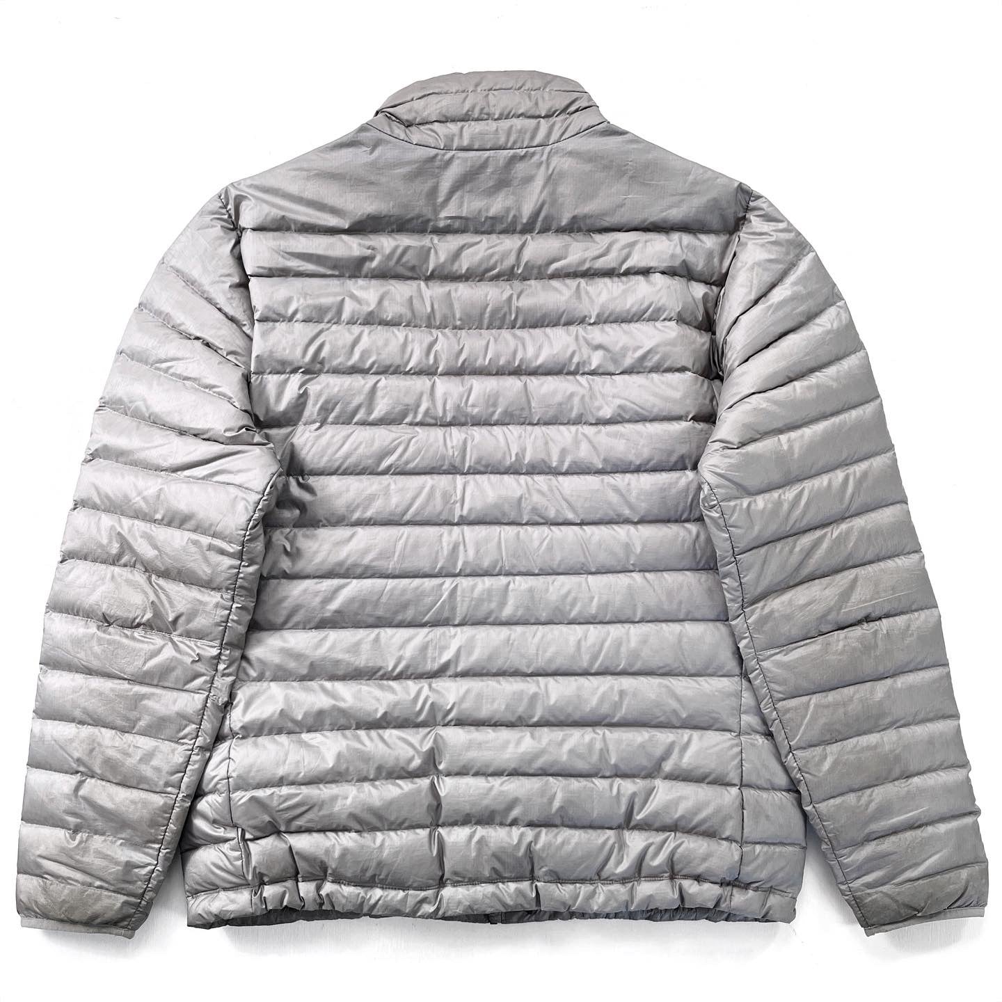2015 Patagonia Mens Full-Zip Down Sweater, Light Grey (XL)
