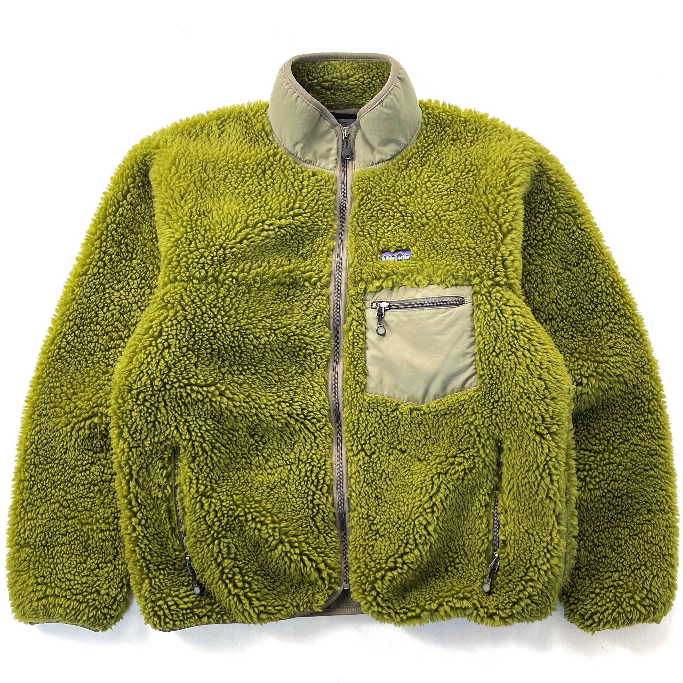 2003 Patagonia “Deep Pile” Classic Retro Cardigan, Cactus (L)