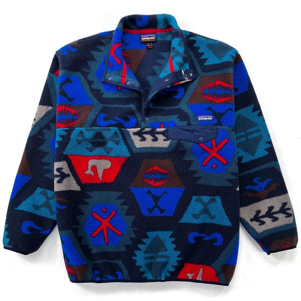 2015 Patagonia Printed Synchilla Snap-T, Cave: Underwater (L)