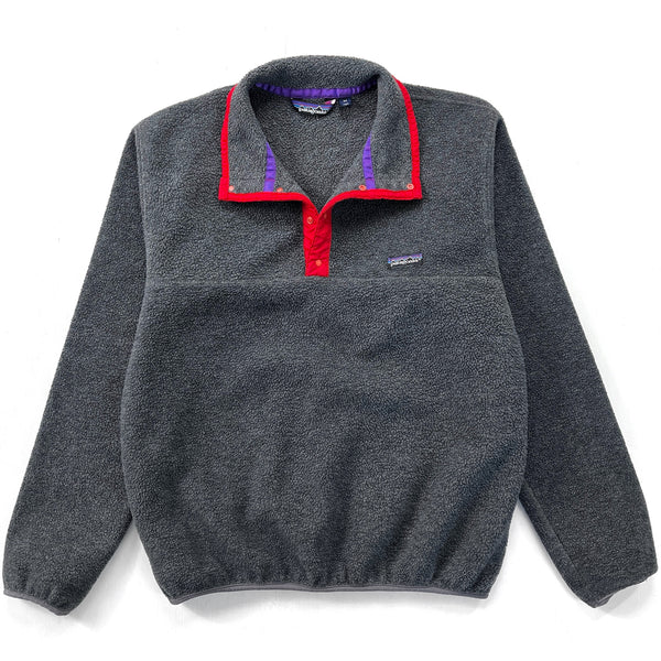 1988 Patagonia Made In The U.S.A. Synchilla Snap-T, Charcoal (M)