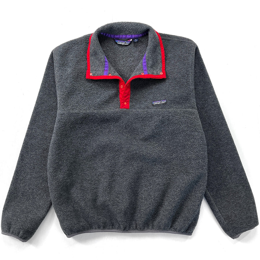 1988 Patagonia Made In The U.S.A. Synchilla Snap-T, Charcoal (M)
