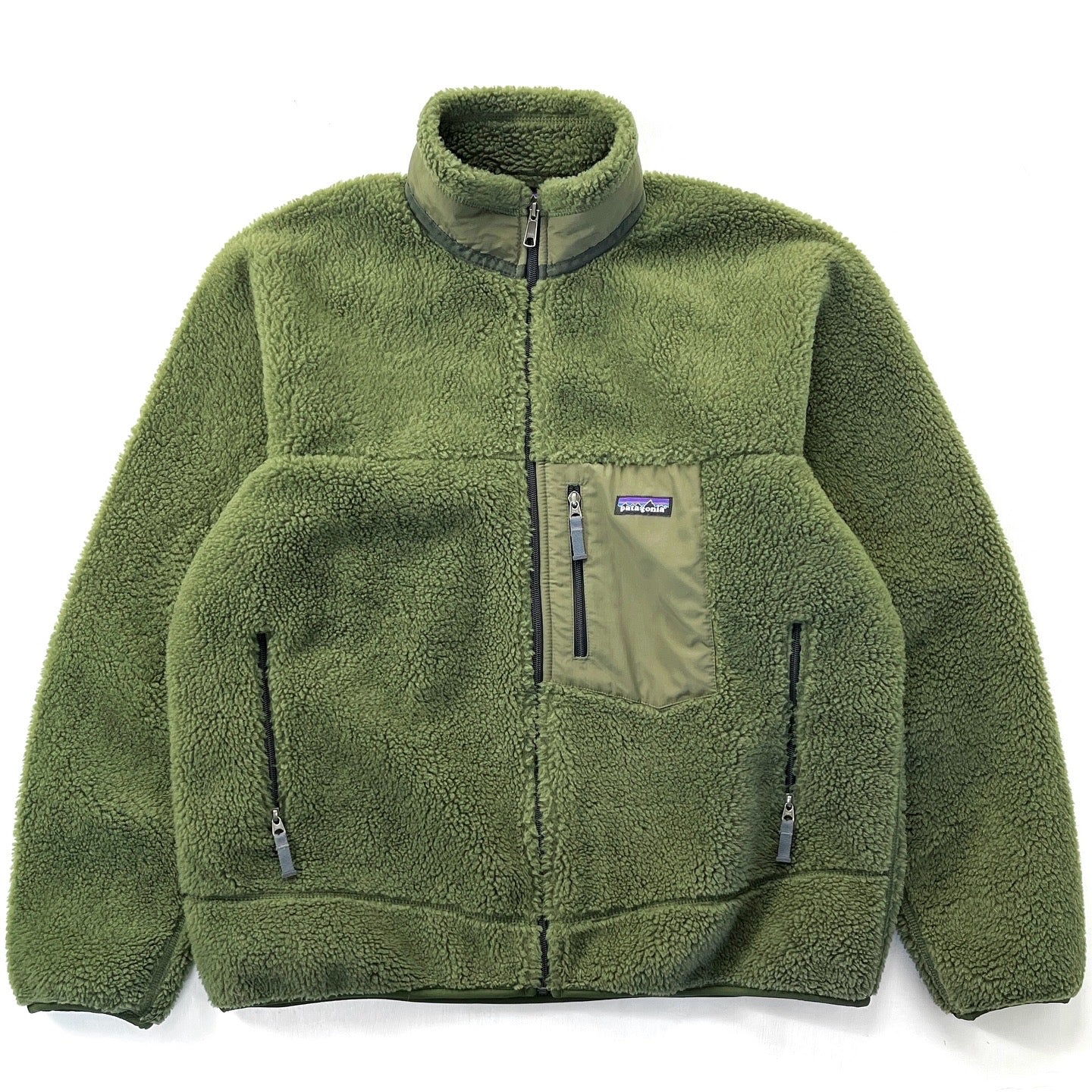 2008 Patagonia Classic Retro-X Fleece Jacket, Dark Olive Green (XL)