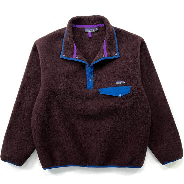 1992 Patagonia Synchilla Snap-T, Bitter Chocolate & Sapphire (XL)