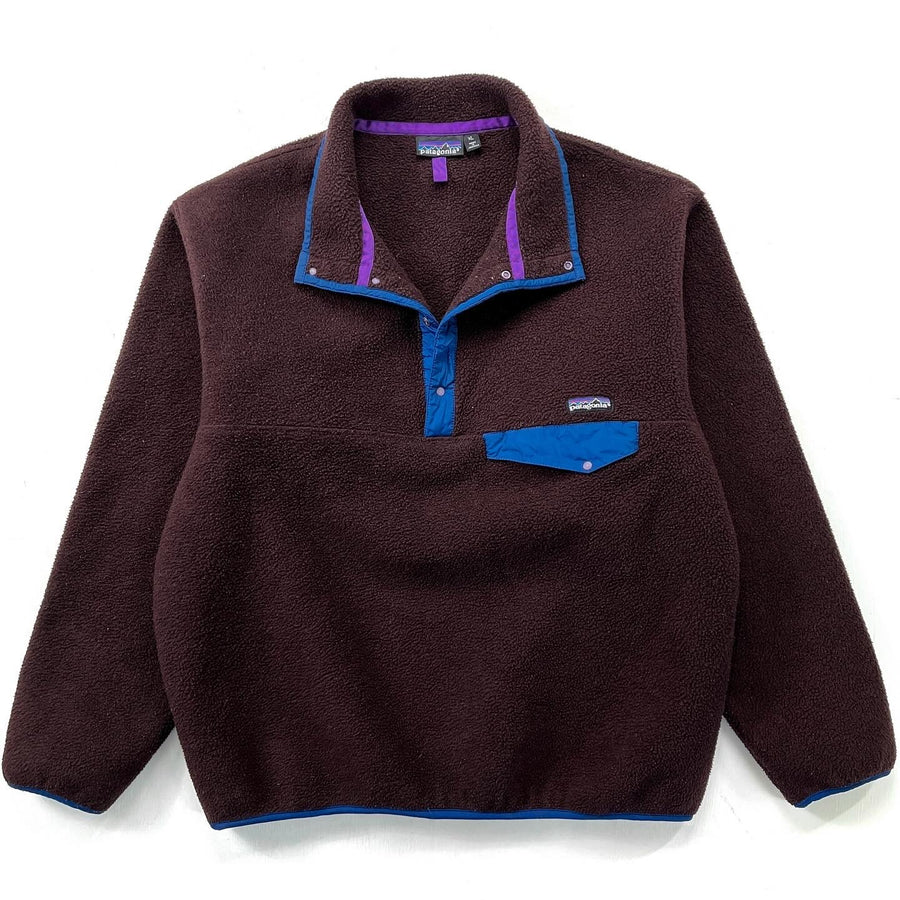 1992 Patagonia Synchilla Snap-T, Bitter Chocolate & Sapphire (XL)
