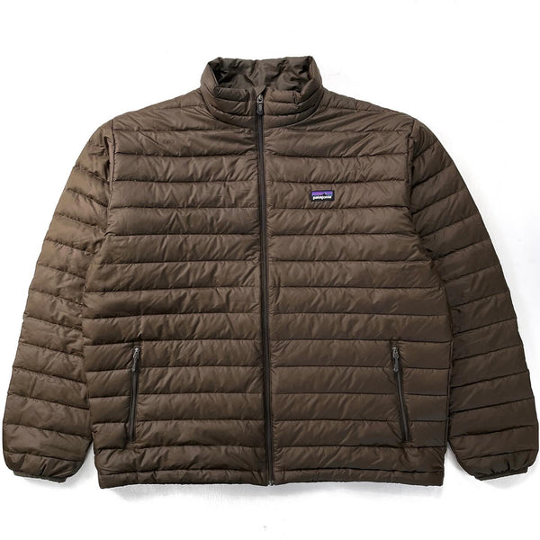 2013 Patagonia Mens Full-Zip Down Sweater, Dark Walnut (XL)