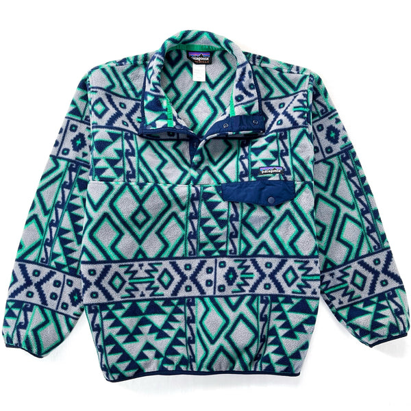 2014 Patagonia Printed Synchilla Snap-T, Montana Siete: Feather (S)