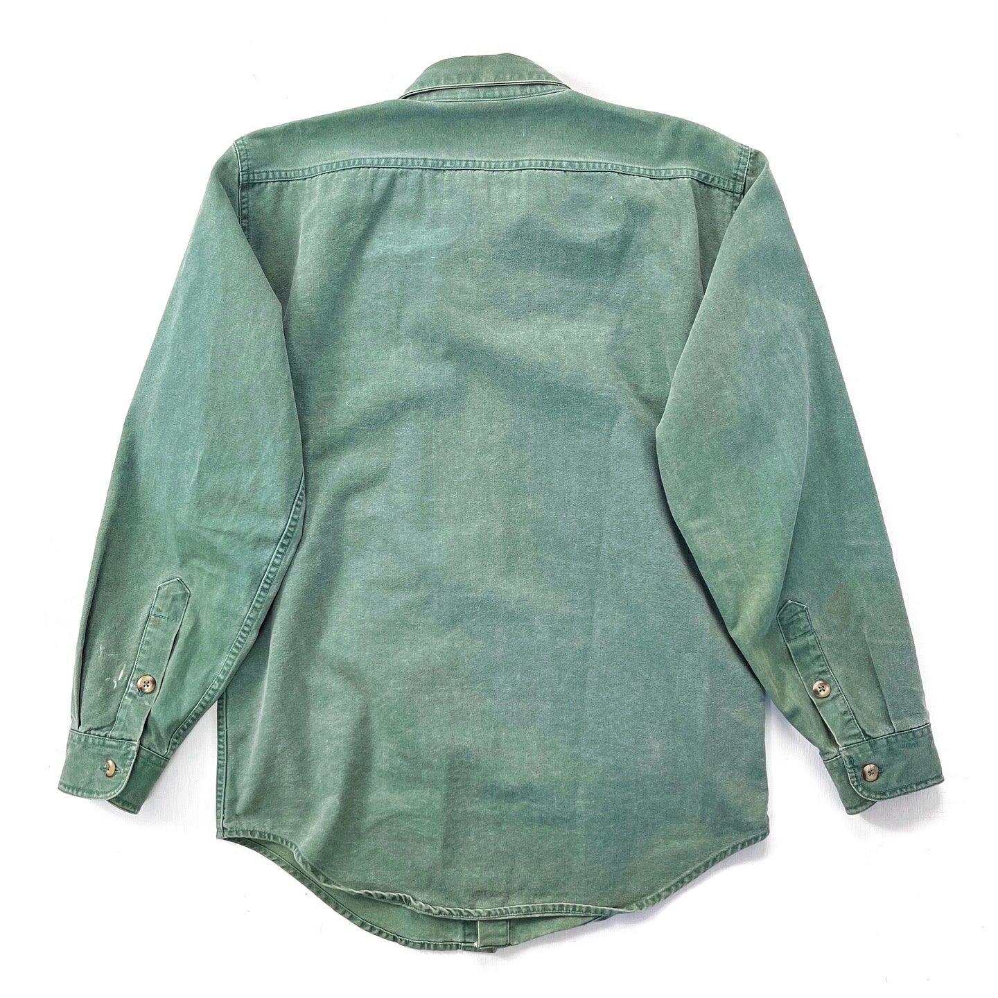 1992 Patagonia Garment Dyed Original Cotton Canvas Shirt, Weathered Green (M)