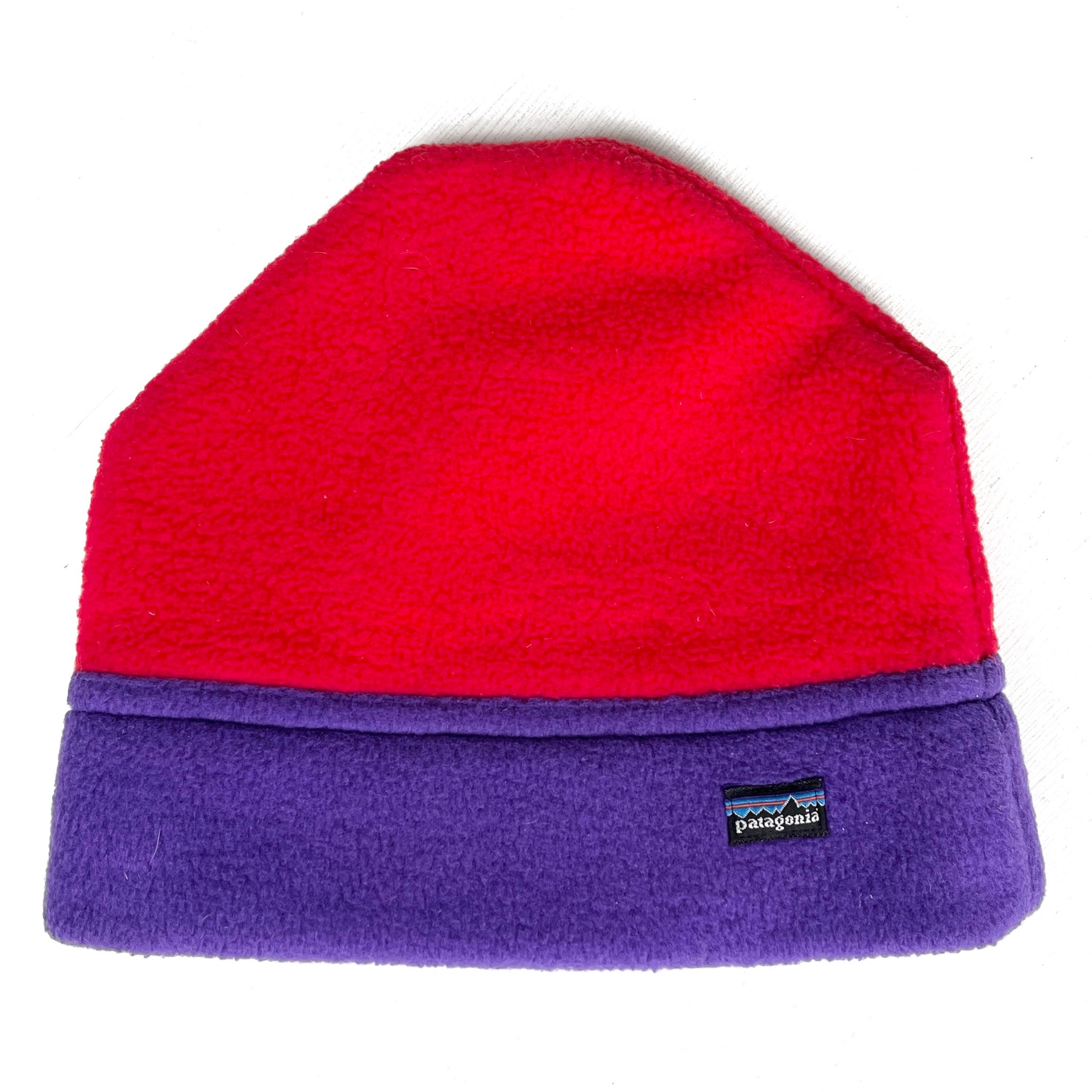 1990 Patagonia Synchilla Fleece Alpine Hat, Red & Purple (M)