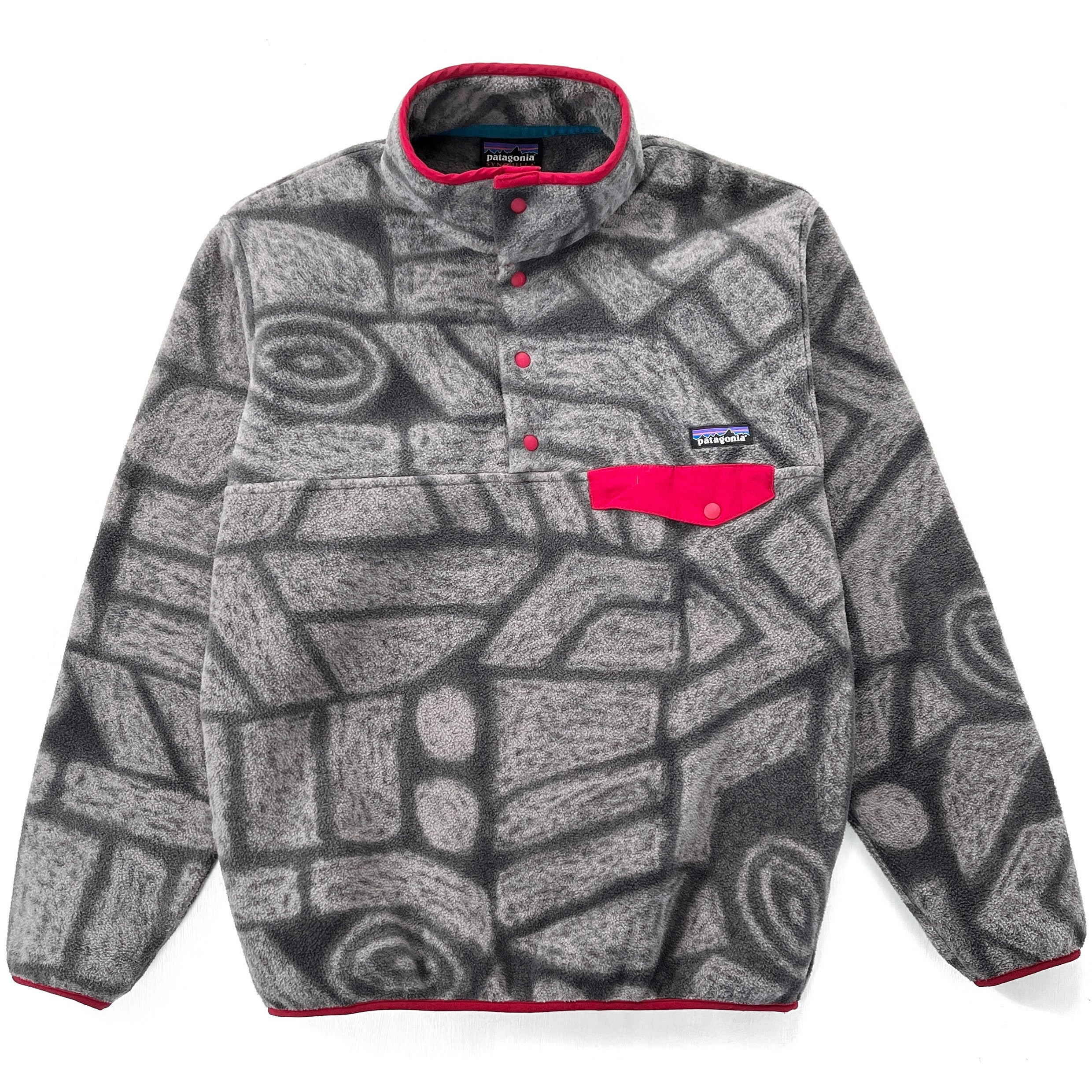 2015 Patagonia Printed Synchilla Snap-T Pullover, Shale: Forge Grey (M)