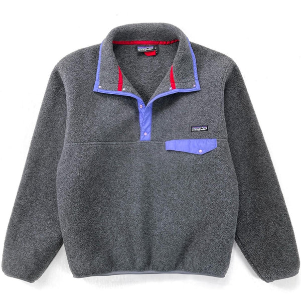 1989 Patagonia Made In The U.S.A. Synchilla Snap-T, Charcoal (M)