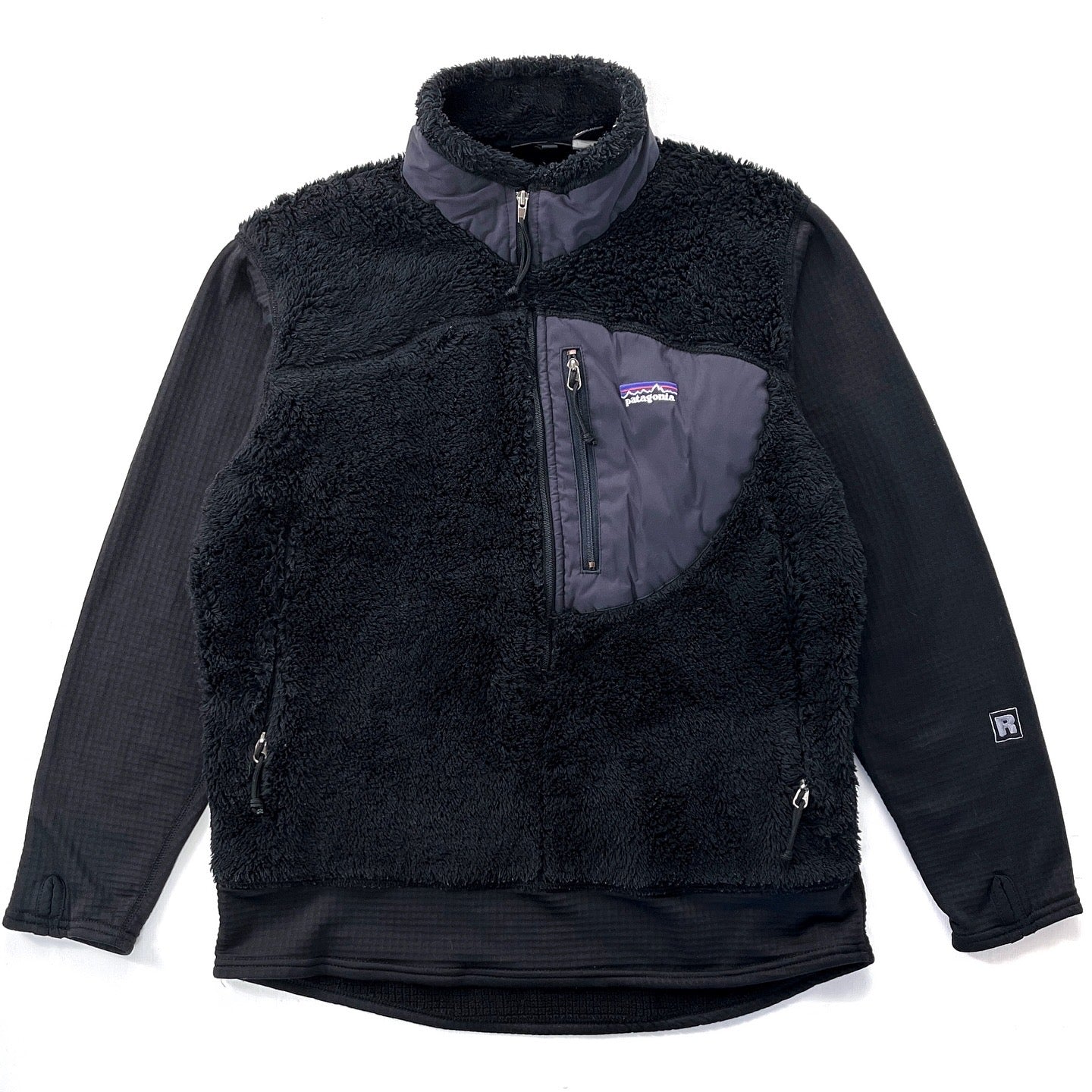 2002 Patagonia Made In The U.S.A. R2 Alpinefur Fleece Pullover, Black (L)