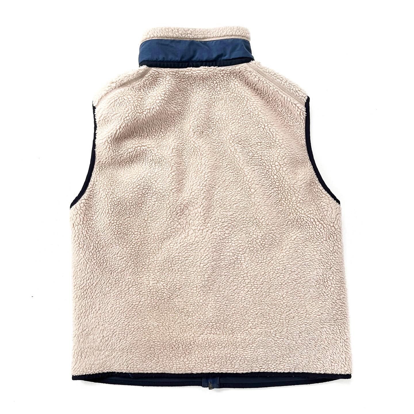 1996 Patagonia Retro-X Fleece Vest, Natural & Storm Blue (S/M)