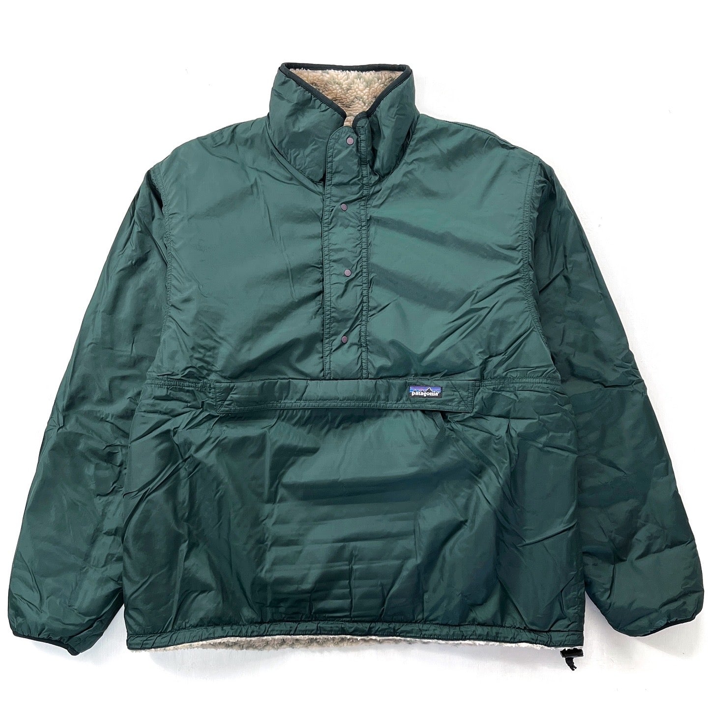 1994 Patagonia Reversible Deep Pile Glissade Pullover, Mali: Natural (L)