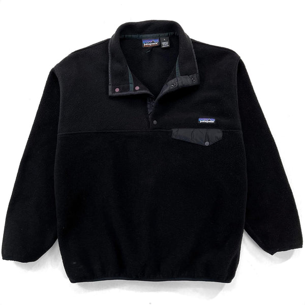 1997 Patagonia Synchilla Snap-T Pullover, Black & Hunter (L)