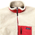 2007 Patagonia Classic Retro-X Fleece Jacket, Natural & Red (M)