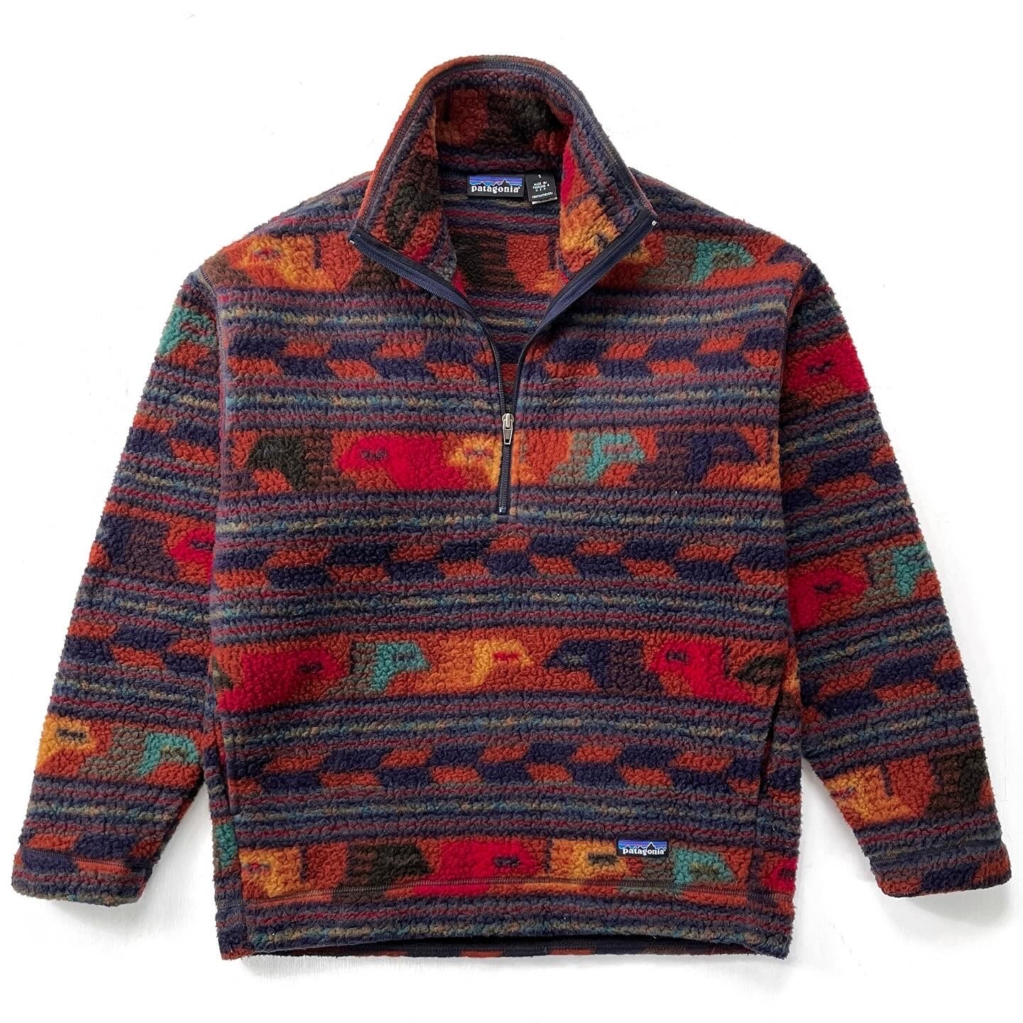 1996 Patagonia Printed Synchilla Shearling Sweater, Anatolia (S)