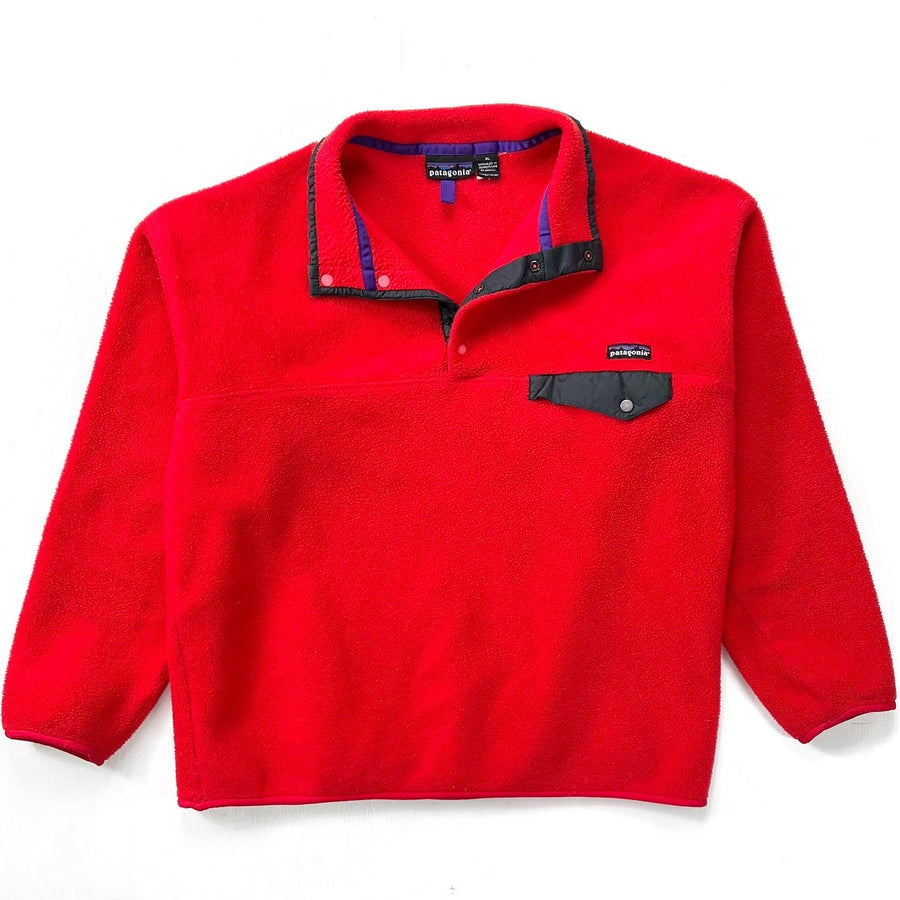 1994 Patagonia Synchilla Snap-T Fleece Pullover, French Red (XL)